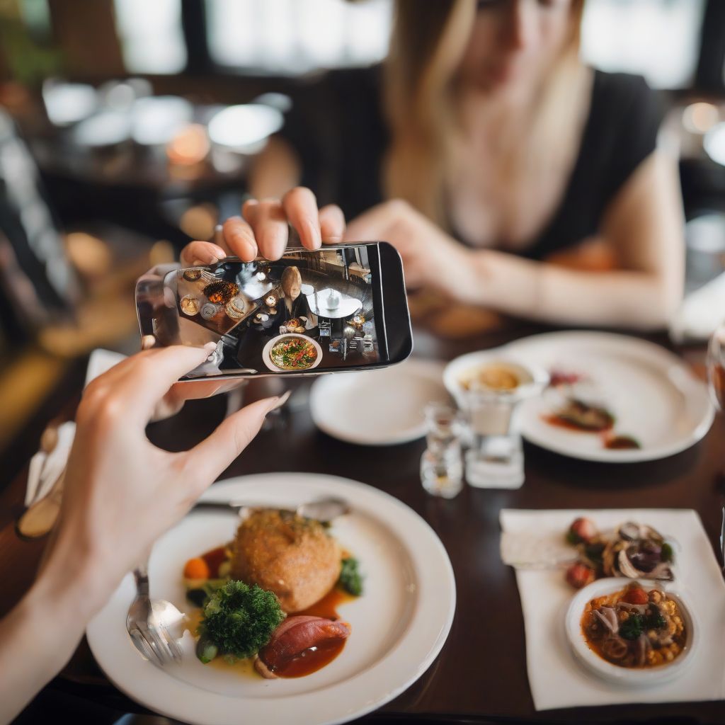 Taking food photos on phone 