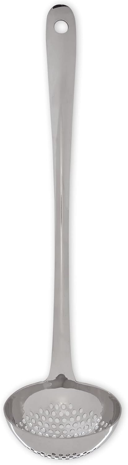 RSVP International Endurance Kitchen Collection Pierced Straining Tools, Ladle, 18/8 Stainless Steel