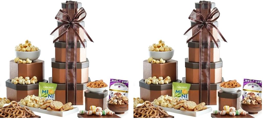 Broadway Basketeers Gourmet Chocolate Food Gift Basket Snack Gifts for Families, College, Delivery for Birthdays, Appreciation, Thank You, Get Well Soon, Care Package (Pack of 2)