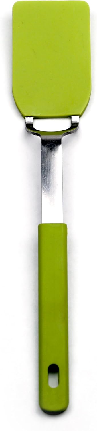 RSVP International Kitchen Tool Collection Flexible Nylon Spatula, Stainless Steel Handle, 10.75x2