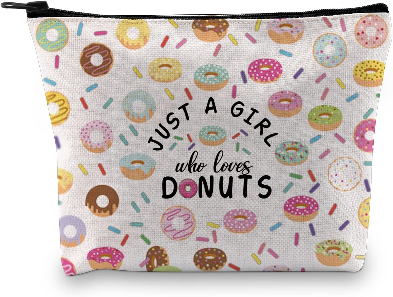XYANFA Sweet shop worker Makeup Bag Dessert themed Cosmetic Bag For Foodies