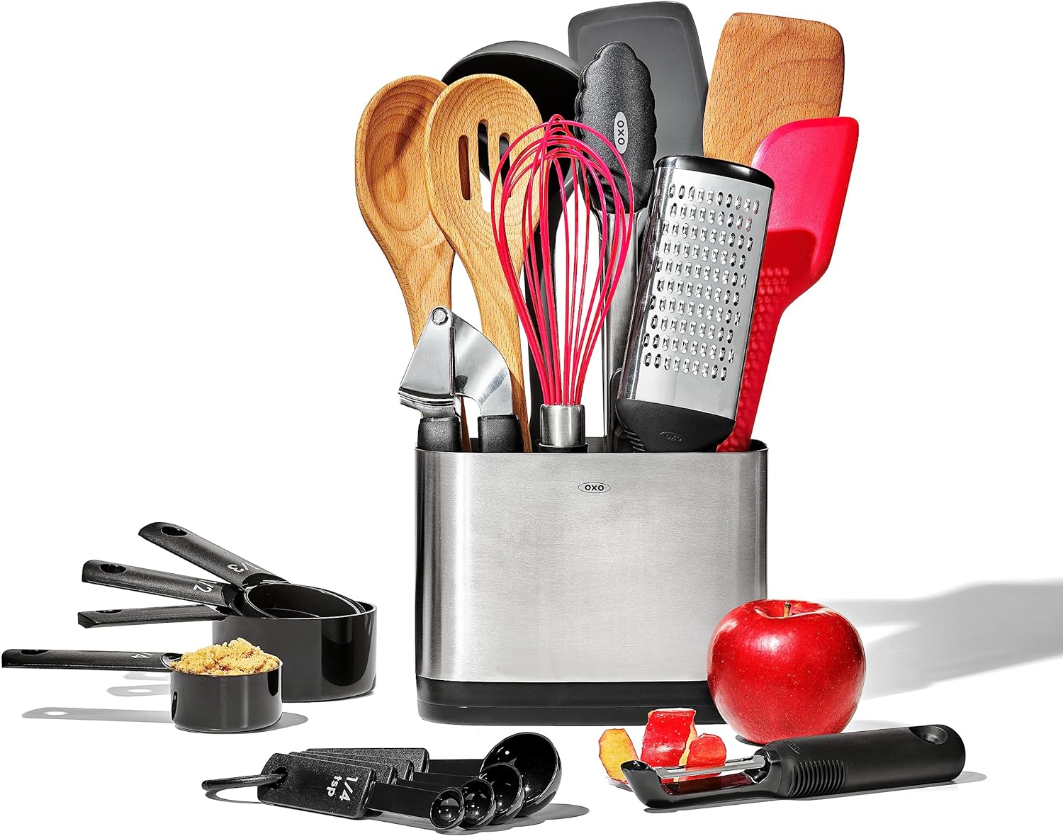 OXO Good Grips Everyday Kitchen Utensils, 20 Piece Set, Silver